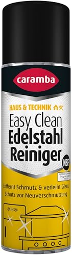 Caramba Easy Clean Edelstahl Reiniger Reinigungs- und Pflegespray für Metalloberflächen für Küche Grill und Werkstatt Löst Fett Kalk und mehr 250 ml
