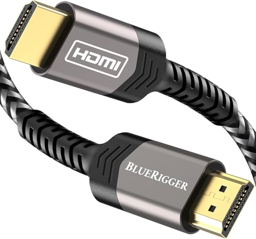 BlueRigger HDMI Cable 8K (1M, 8K 60Hz HDR, High Speed 48Gbps, HDMI Braided Cord, eArc, HDCP 2.3) - Compatible with PS5, Xbox, Roku, Apple TV, HDTV, Blu-ray, PC