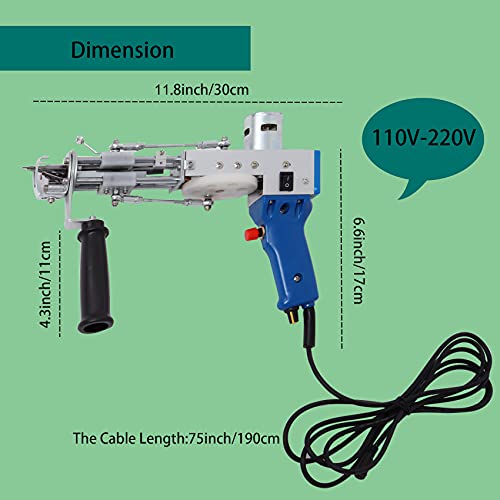 Electric Rug Tufting Gun Cut Pile Carpet Flocking Machine Tufting Weaving High Speed 7-21mm Weaving Flocking Machine(Cut Pile )