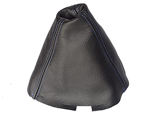 The Tuning-Shop Ltd Compatible with Shift Boot for Mazda RX-8 2003-2012 3 Panels Leather Blue Stitching