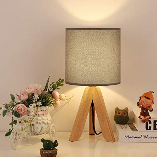 BTY Kids Table Lamp, Small Nightstand Lamp Desk Table Lamp Modern Bedside Lamp for Bedroom, Living Room, Children Room, Office, Study Room(Gray)