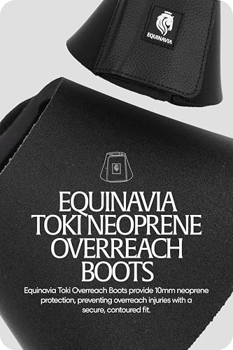 Image of Equinavia Toki Pull On Bell Boots for Horses, Durable Neoprene Equine Boots | Comfortable Horse Hoof Boots for Daily Turnout, Overreach Protection Hoof Boots, Equestrian Training Competition Show, Riding