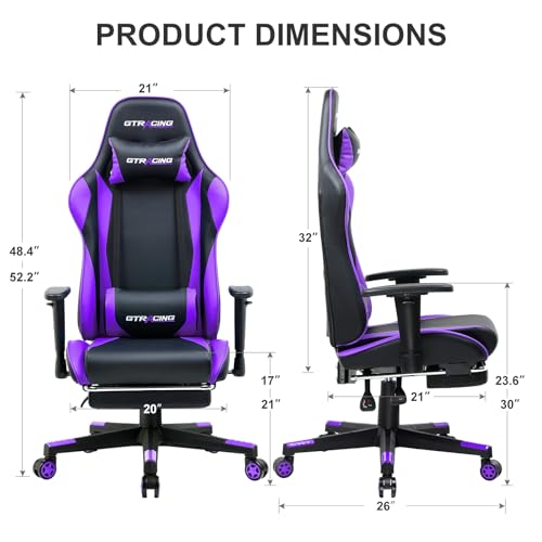 GTRACING Gaming Chair with Footrest GT002F の商品画像 2