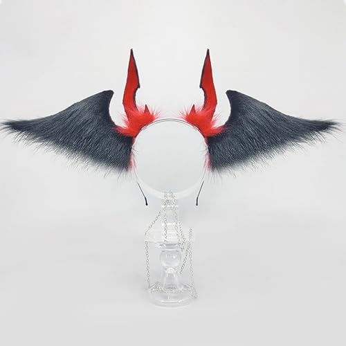 Serre-tête diable en fourrure douce de qualité supérieure
