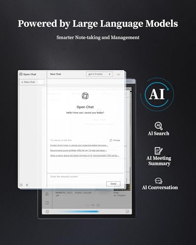 Image of AINOTE Air 2, 8.2 inch AI E Ink Tablet, Smart Paper Note-Taking Tablet with Stylus & Adjustable Light, Multi-Language Transcription, Meeting Minutes Schedule Management
