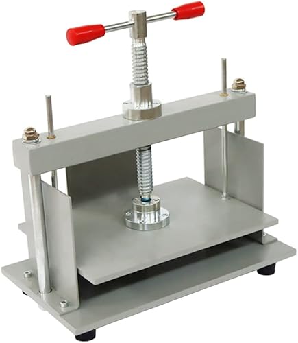 Miniatura 1 de TECHTONGDA Máquina manual de prensa de papel A4, prensa de libros, notas de factura de oficina, máquina de aplanamiento de acero de 3306 libras