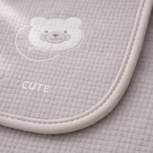 Image of 100% Cotton 6-Layer Muslin Baby Blanket | Super Soft, Breathable & All Seasons Multipurpose Blanket for Babies (Teddy - Grey)