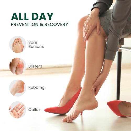 Image of Welnove Gel Blister Bandage - 24 PCS Hydrocolloid Bandages for Prevention & Recovery, Blister Cushions for Heel, Toes & Foot, Blister Bandages for High Heels, Sandals, Wedding, Party (Bunion Pack)