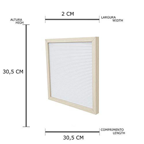Quadro Madeira/plástico Alfabeto Branco Letras Douradas 30.5x2x30.5cm Urban Branco/dourado