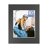 Golden State Art, Pack of 10 Black 11x14 Slip-in Pre-Adhesive Photo Mat for 8x10 Picture with Backing Board pre-Assembled, Includes 10 Clear Bags