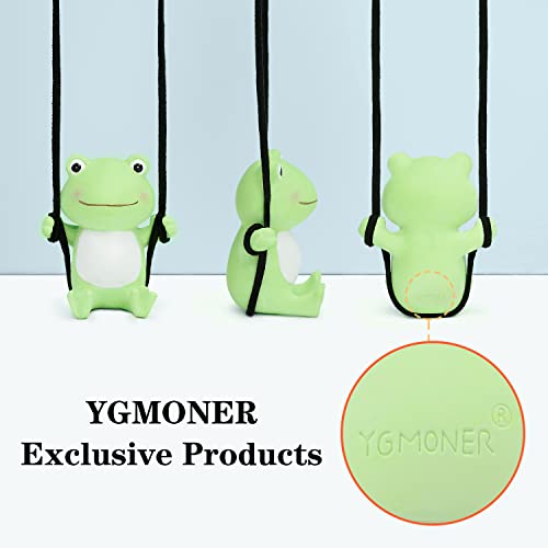 YGMONER Cute Swinging Frog Car Rear View Mirror Hanging Accessories Funny Car Interior Decor Gifts for Women Men (Frog) - Thumbnail 6