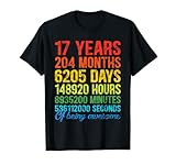 Retro 17 Years Old Vintage 17th Birthday Decorations T-Shirt