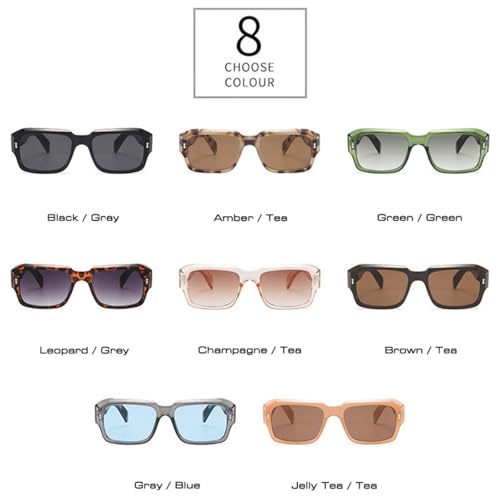 Lunettes de soleil polygonales à rivets décoratifs et dégradé vert - 3
