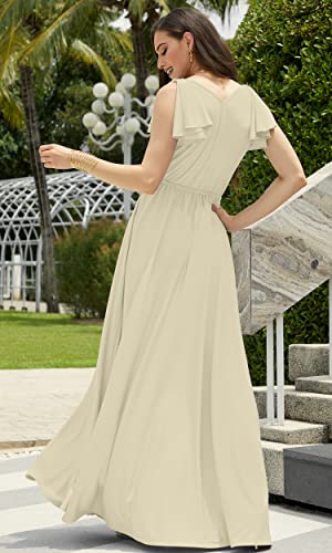 Image of KOH KOH Womens Long Sleeveless Bridesmaid Wedding Guest Prom Maxi Dress