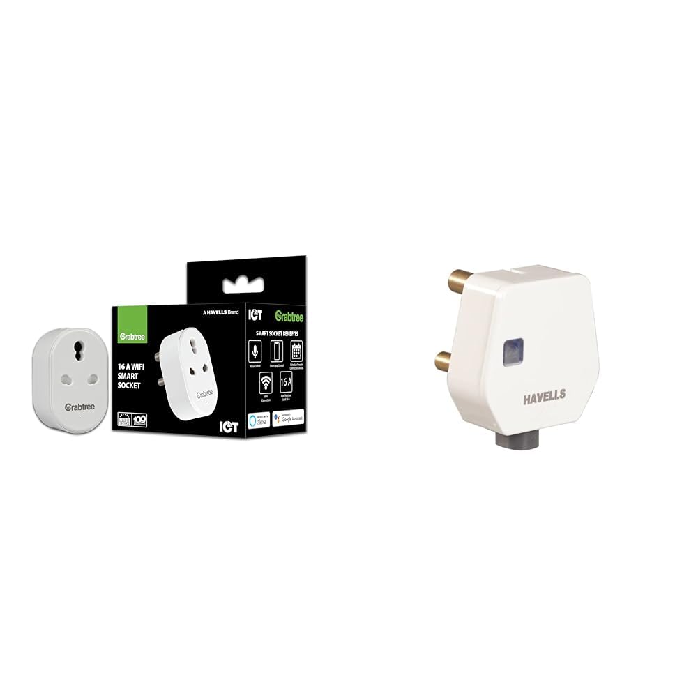 Havells 16 A WiFi Smart Plug (White) (ACST161603) with Energy Monitoring- Suitable for Large Applian-image-16