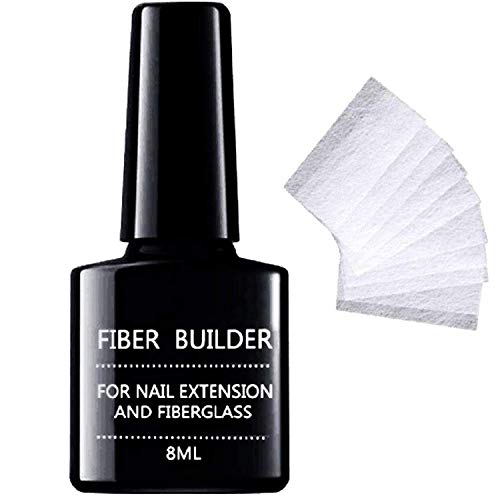 Nail Extension Fiberglass Set Strong Adhesion Acrylic Tips Home Salon Manicure Tool Nail Art for Women, Girls (20PCS AND FIBER GEL)