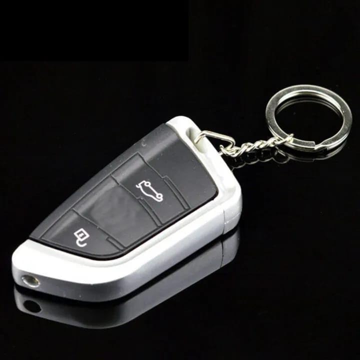 Image of Car Keychain with Cool Red Jet Flame Pocket Lighter Cigarette Stylish Antique Lighter Outdoor Survival Tool Men's Smoking Lighter (Black Wa LED)