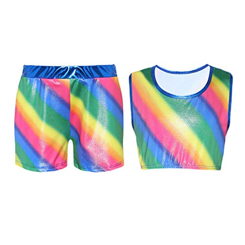 DYNWAVE Conjunto de 2 Peças de Maiô de Ginástica Sem Mangas para Meninas E Meninas para Meninas -íri