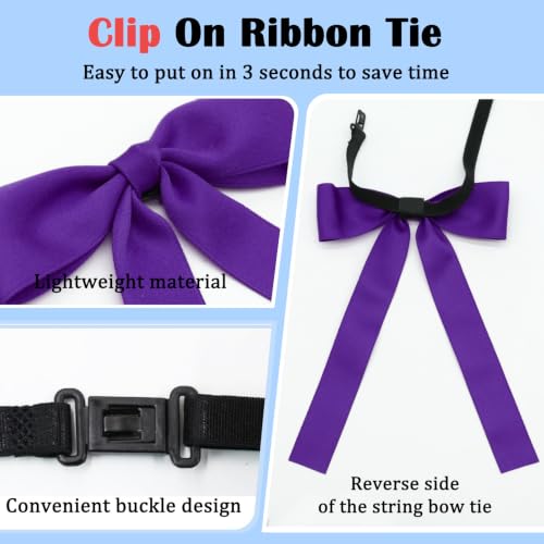 Image of Luckyvestir Western Bow Ties for Men Women, Black /Red Colonel Satin Ribbon String Bow Tie for Costume Uniform