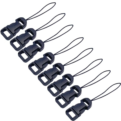 Vroxdrez Pack de 8 Conectores Rápidos para Correa de Cámara QD,Compatibles con Cámaras Digitales, Prismáticos, Mandos de Drones y Memorias USB,Juego de Clips de Liberación Rápida