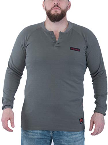 Titicaca FR Shirt Fire Resistant FR Cotton Gray Henley T-Shirt