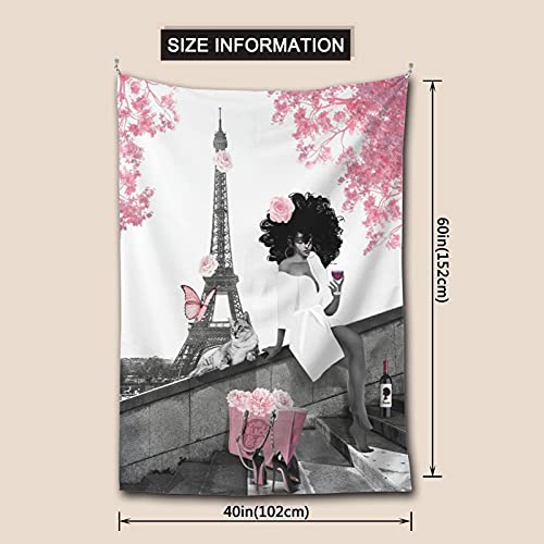 SELPONT-Grehge-erican-Black-Girl-Tapestry-Wall-Hanging-Grey-Pink-Fashion-Garden-Sculpture-Outdoor-Decoration
