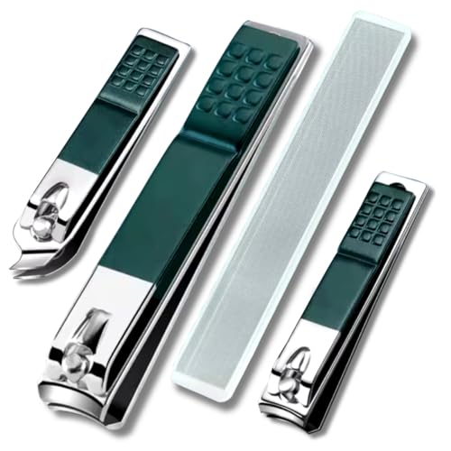 Set de Cortaúñas Profesional para Manos y Pies | Acero Inoxidable | Nail Clipper | Hombre y Mujer | Manicura y pedicura | Alicate recto | Uso profesional | Lima uñas manos y pies | Portable