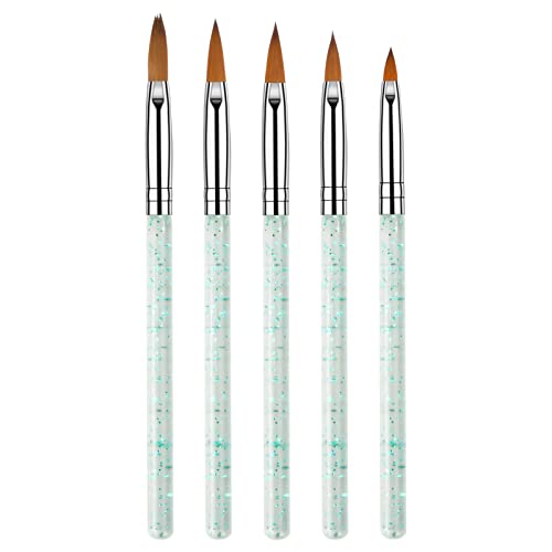 5 Stück Pinselset für Nailart Acryl Gel Nagel Kunst Pinsel Nageldesign Pinsel Acryl Nagelbürste Nail Art Malerei…