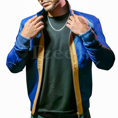 Tzee's Fallout 76 Jacket | Fallout Vault Jacket | Vault Fall out 76 Blue Faux Leather jacket2