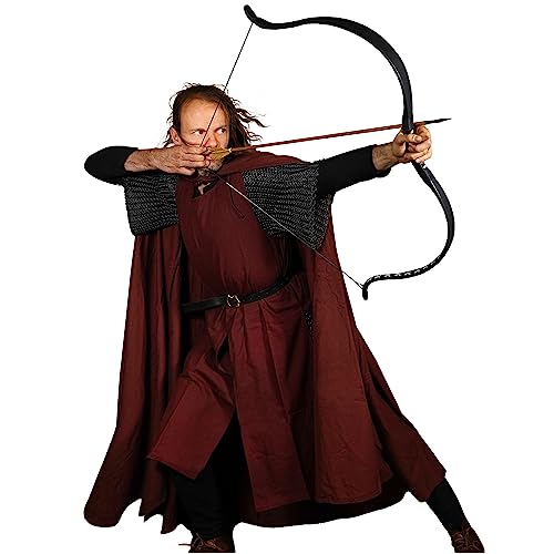 Cape en toile chevalier viking Mythrojan manteau médiéval marron LARP