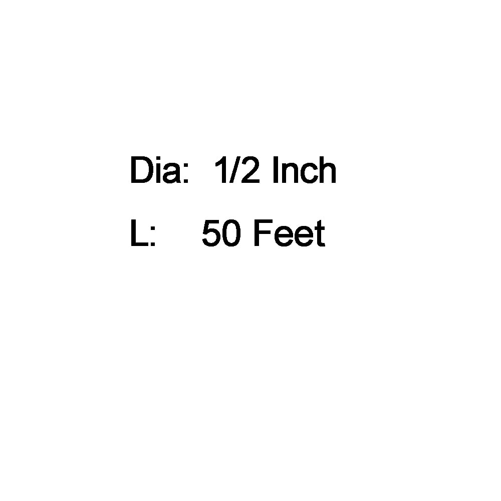 Festmacherleine Boot Doppelt geflochtenes schwarzes Nylon-Dockline-Boots-Dockseil, Festmacherseil, Ankerseil, ultrastarke Dockleinen, 16,5 Fuß, 25, 50(50FT 1-2in)