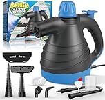 Steam Cleaner, Hand Held Steamer for Home Car, 9 Accessories Carpet Furniture Cleaner Machine, Portable Steaming Cleaner for Couch Grout Upholstery Floor Window Glass Bathroom Toilet Shower Kitchen