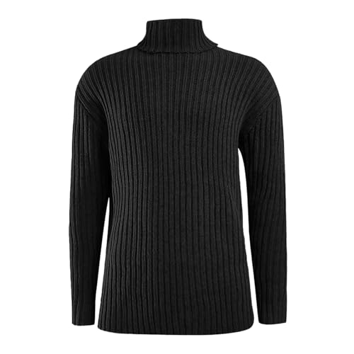 Men Solid Color Lapel Striped Sweater Winter Casual Loose Comfortable Trendy Business Sweater Outdoor Foam