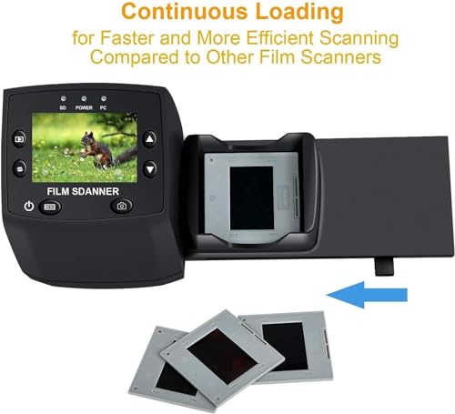 digitnow 135 film negative scanner high resolution slide viewerconvert 35mm film ampslide to digital jpeg save into sd card with slide mounts feeder no computersoftware required