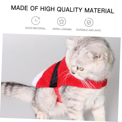 Disfraz navideño para perro Popetpop rojo miniatura 5