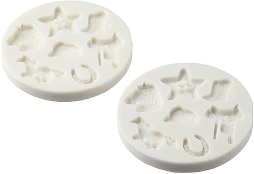 Miniatura 2 de 2 moldes de silicona con temática de vaquero occidental para decoración de velas, chocolate, decoración de postres