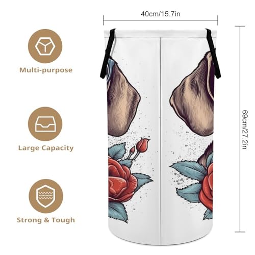 Panier à linge pliable grand format chien lunettes bac rangement jouets - 3