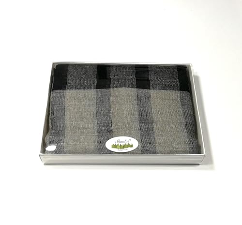 Image of Shanlin Unisex Natural Color 100% Linen Scarves for Men and Women