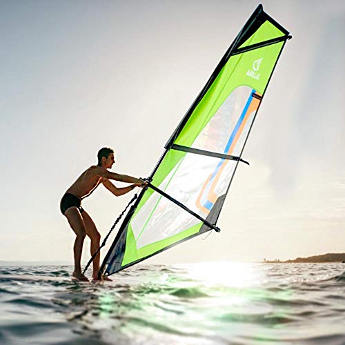 DAMA Inflatable Windsurfing Board 10’6”32”6’’ SUP with Accessories|Sail, Mast, Wind Surf Equipment, Wavesailing, Wave Board, Stand Up Paddle Board, Sailing Board, All Round Board