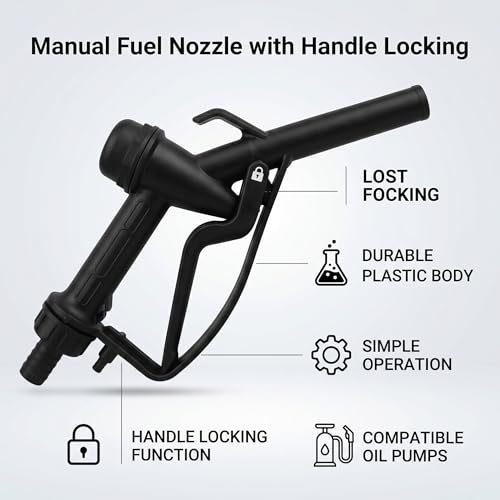 Image of Plastic Fueling Nozzle with Locking Switch Handle for Manual Chemical Dispensing Applications