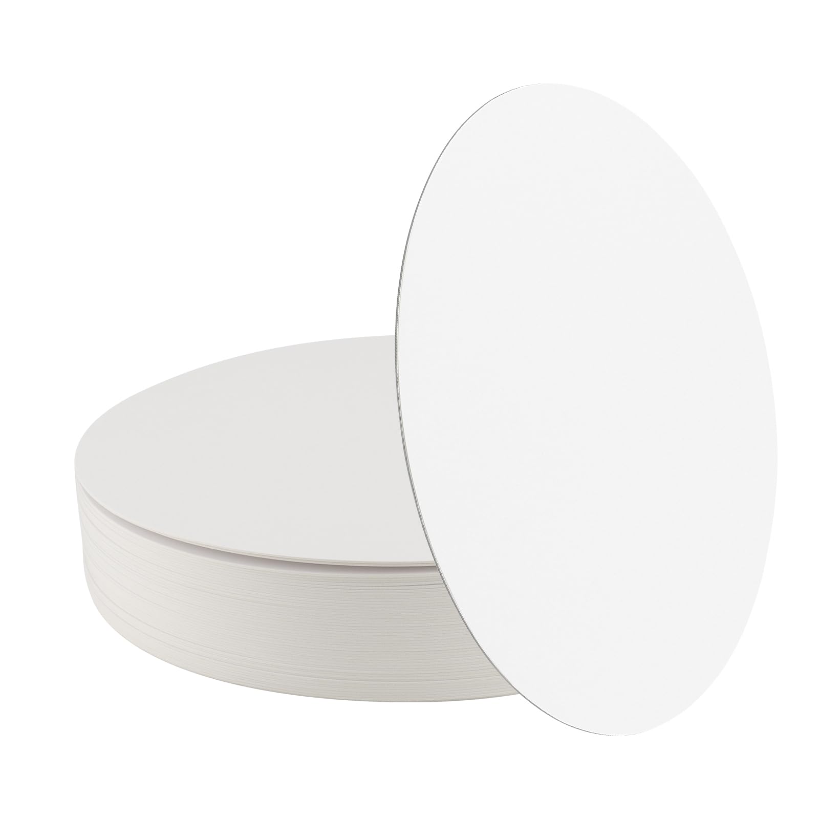 ZOENHOU Lot de 50 Supports à Gâteaux Ronds, Plateau Gateau en Carton, 1 mm D'épaisseur, Pour Mariage, Anniversaire, Fête, Pizza, Desserts, Pâtisseries, 20 cm