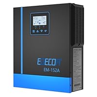 EDECOA Hybrid Wechselrichter 1500w 24v 230v 1500VA Solarladegerät MPPT 40A Pur Sinus 30-150Vdc Off-Grid BMS Kommunikation Batterieladegerät Netzpriorität Solarladeregler (WiFi kompatibel)