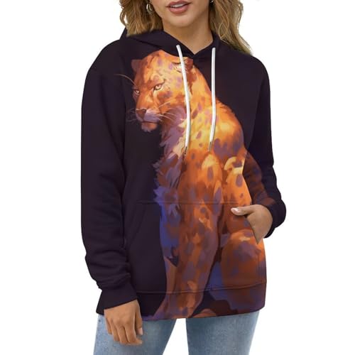 Sweat à Capuche Léopard Marron Chaud et Confortable pour Rompre avec la Monotonie - 2