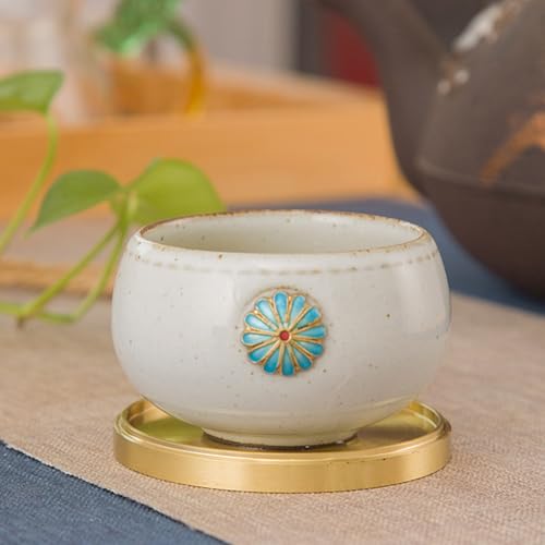 Dessous de verre en laiton lot de 5 dessous chic d'isolation thermique pour table