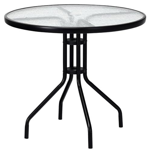 Table de terrasse résistante aux intempéries FANTASK en verre
