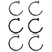 Ruifan 6pcs Stainless Steel Body Jewelry Piercing Earrings Nose Hoop Ring Unisex 18 Gauge 5/16"(8mm)(Steel+Black+Rose Gold)