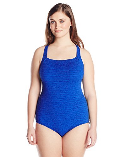 Penbrooke Womens Krinkle Active Back Mio One Piece Swimsuit