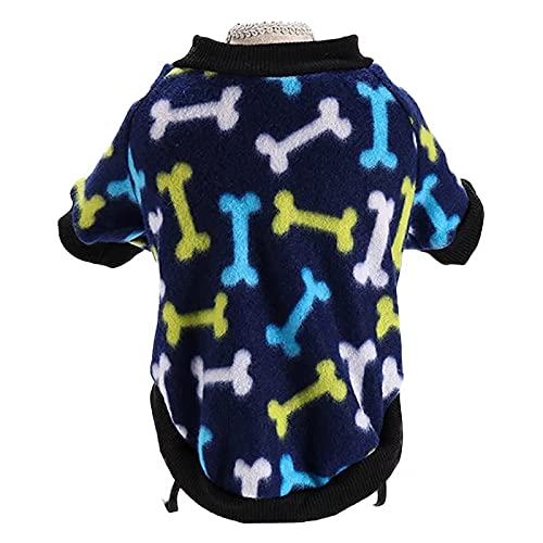 PETANGEL Bone Printing Breathable Round Neck Coral Fleece Sweater | Winter Shirt for Puppy and Small Dog (Size: XL, Adjustable Bust: 50 cm, Back Length: 35 cm, Pet Weight: 3.5Kg - 5Kg) (B09HXGDFZ6) Amazon Price History, Amazon Price Tracker
