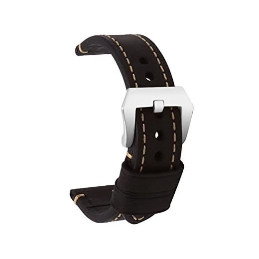 Correa de Reloj con Correa de Repuesto de Cuero para Hombres Repuesto Correa Hebilla Pequeña De Acero Inoxidable Compatible Relojes Tradicionales Deportivos Accesorios 22MM Negro