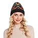 ZRYSMY Sugar Skull Black Beanie for Men Women Fashion Unisex Winter Hat Reversible Skull Knit Cap